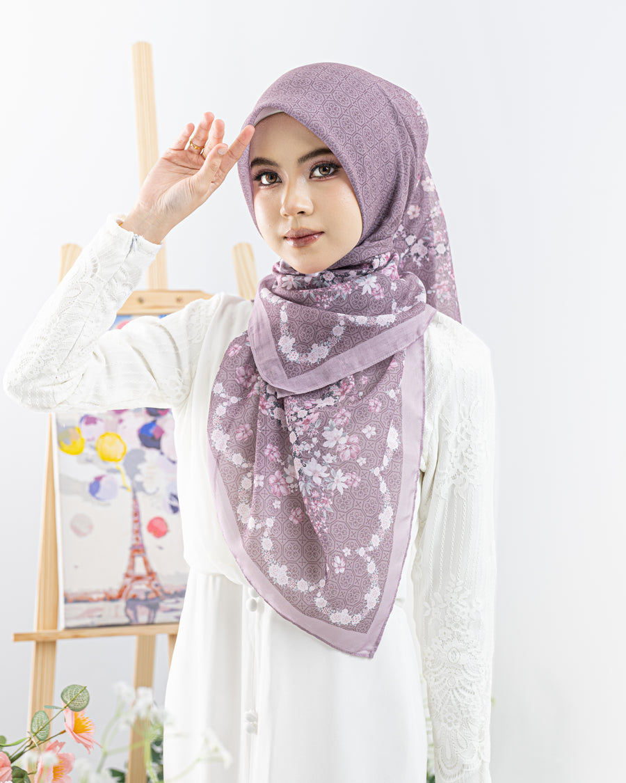 Bawal Aizha Printed in Dusty Pink