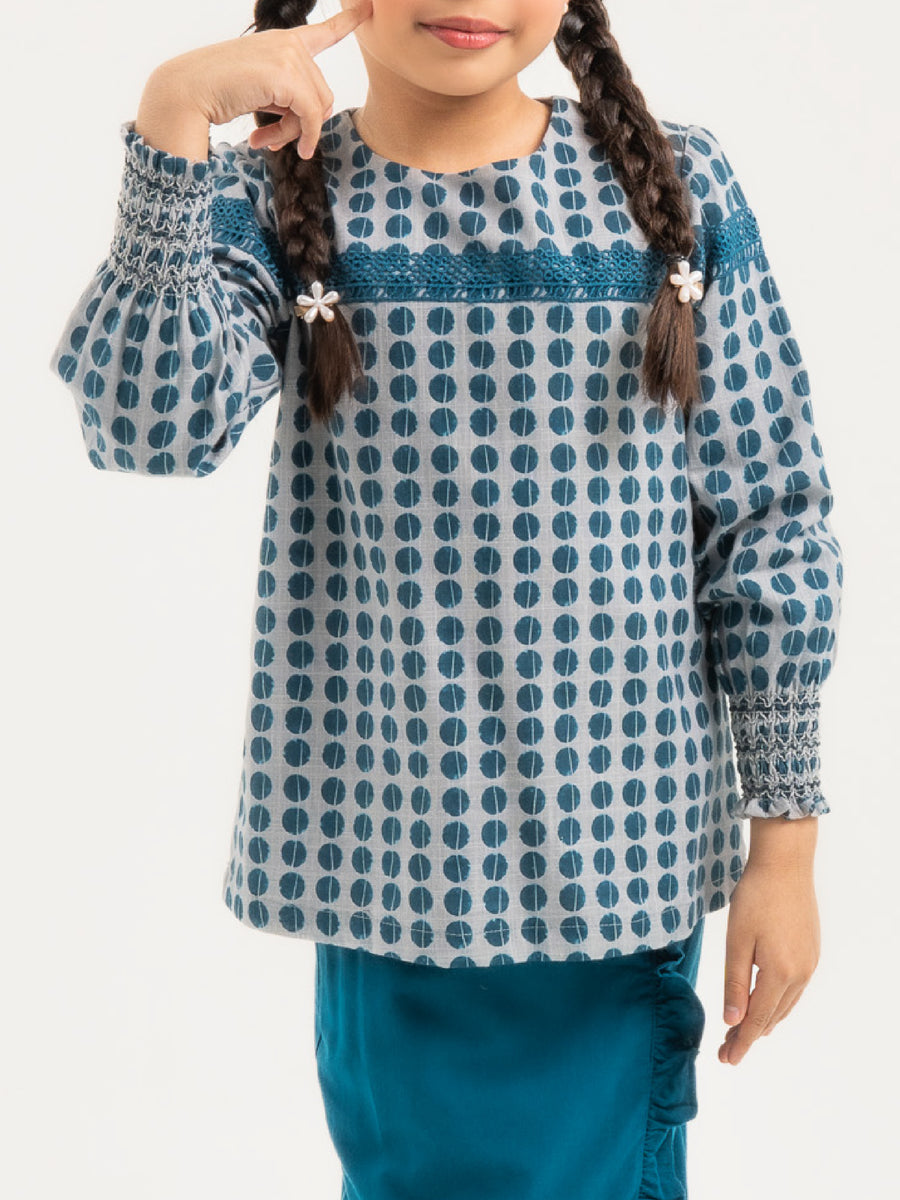 Kurung Modern Gemala Kids in Teal Green
