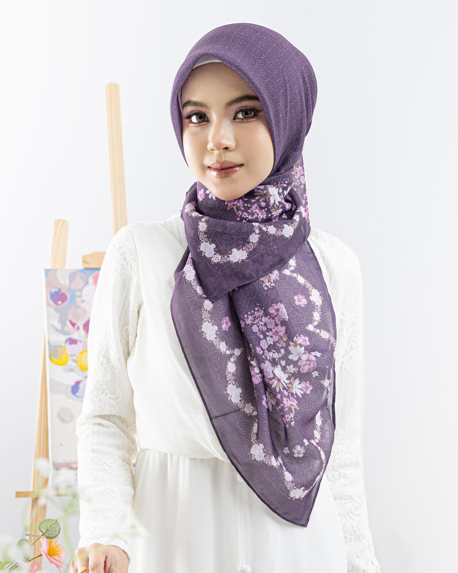 Bawal Aizha Printed in Iris Orchid
