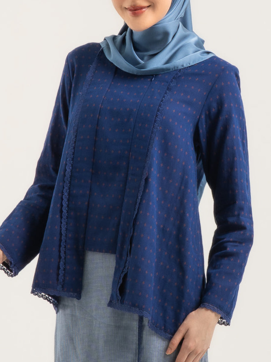 Kebaya Sheyra in Navy Blue