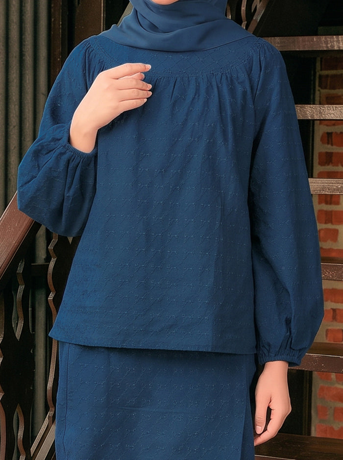 Kurung Cahaya Mom in Teal Blue