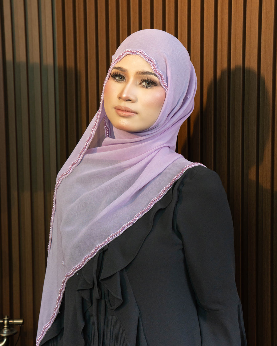 Shawl Beaded Marvelle in Lilac