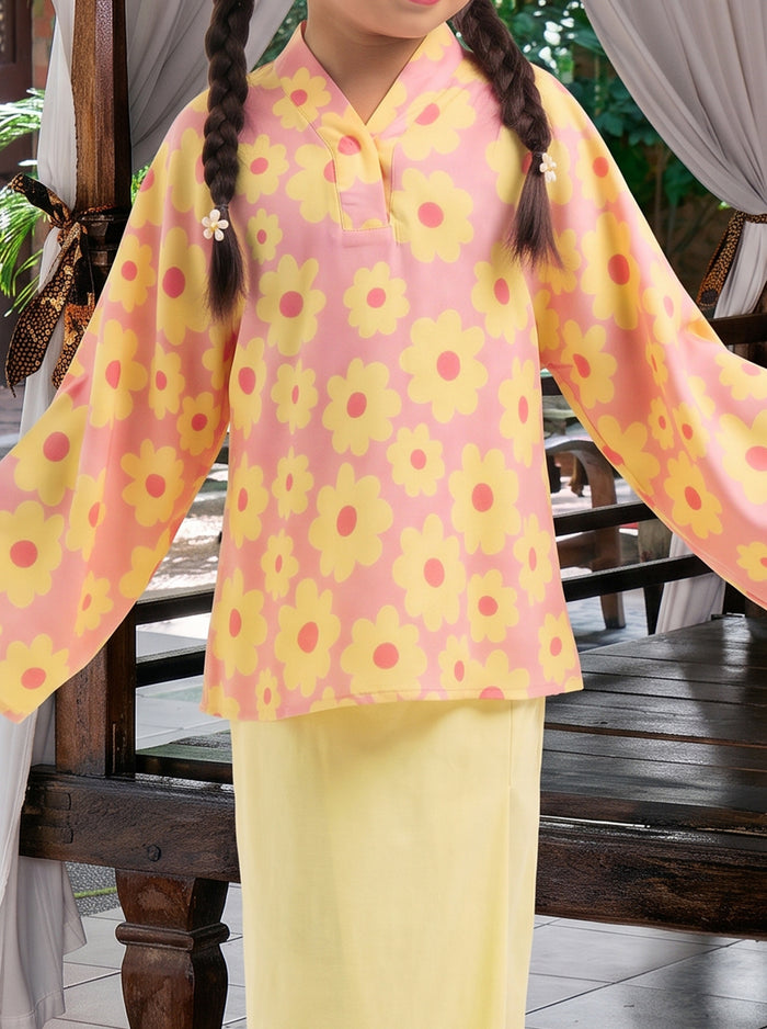 Kaftan Loose Khuntum Kids in Yellow