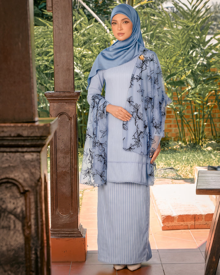 Kurung Kirrana in Dusty Blue