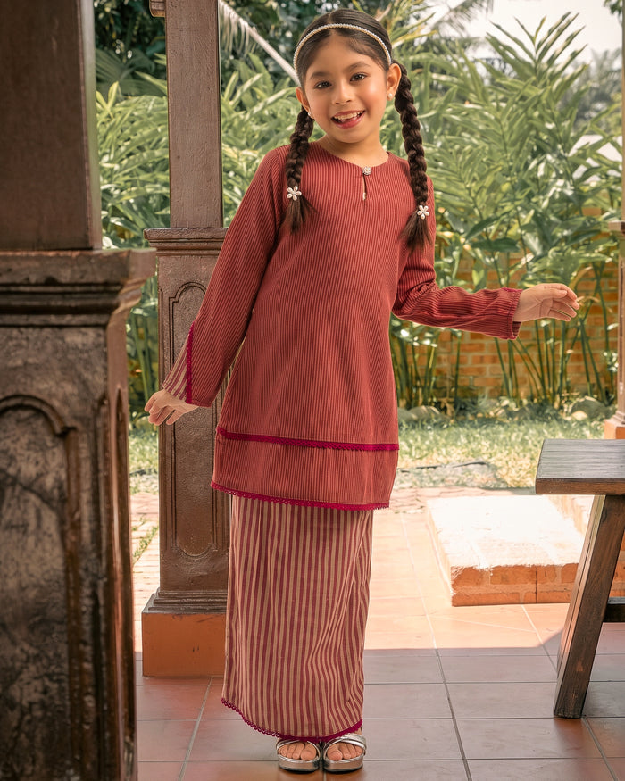 Kurung Kirrana Kids in Maroon