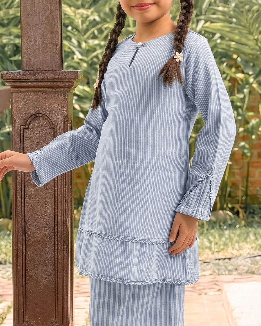 Kurung Kirrana Kids in Dusty Blue