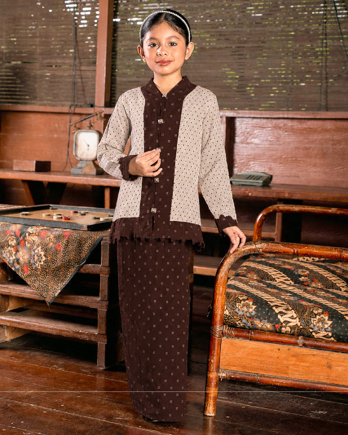 Kebaya Nara Kids in Brown