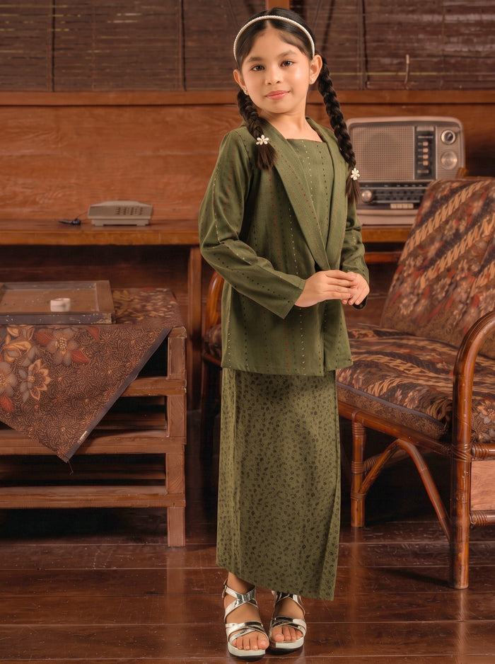 Kebarung Widuri Kids in Dusty Green