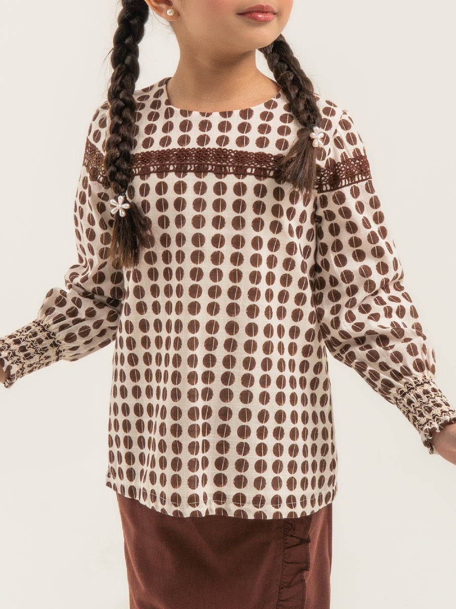 Kurung Modern Gemala Kids in Dark Brown