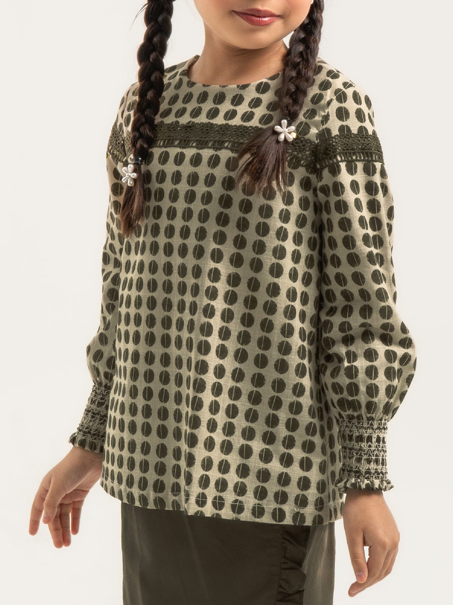 Kurung Modern Gemala Kid in Dark Olive