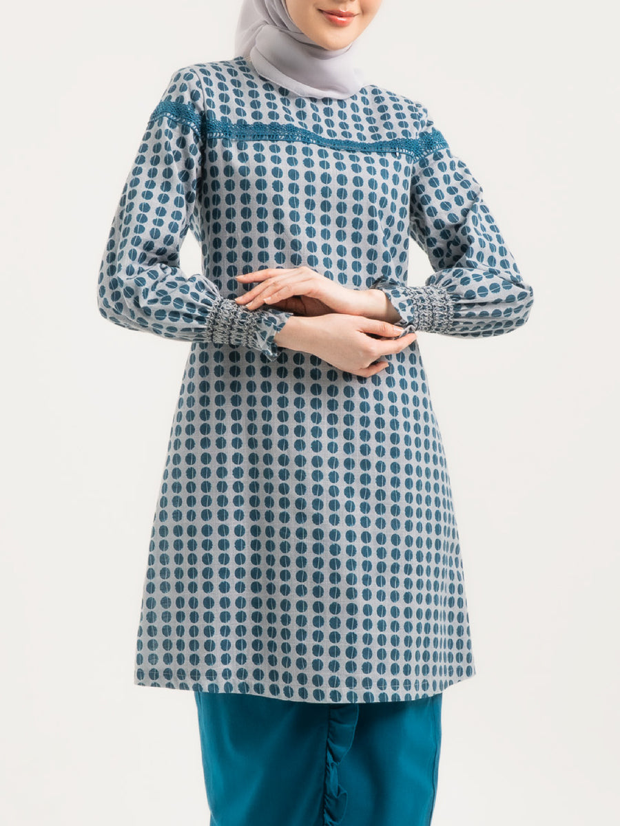 Kurung Modern Gemala in Teal Green