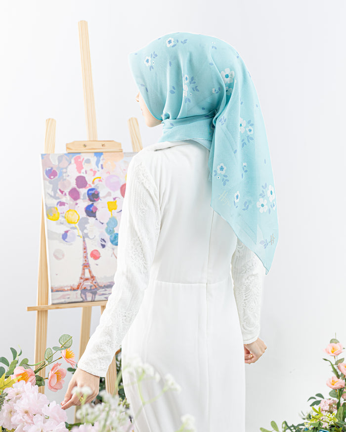 Bawal Salomie Printed in Dusty Jade Green
