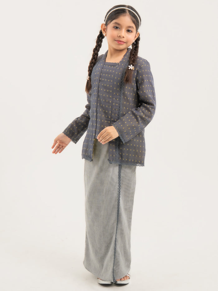 Kebaya Sheyra Kids in Ash Grey