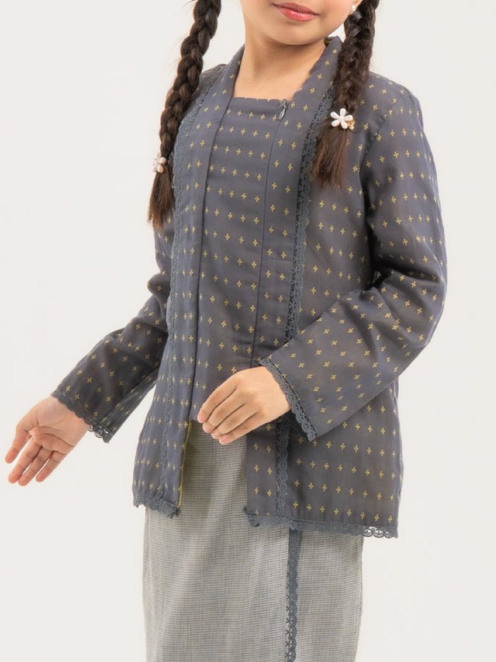 Kebaya Sheyra Kids in Ash Grey