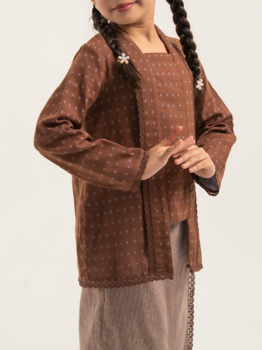 Kebaya Sheyra Kids in Brown