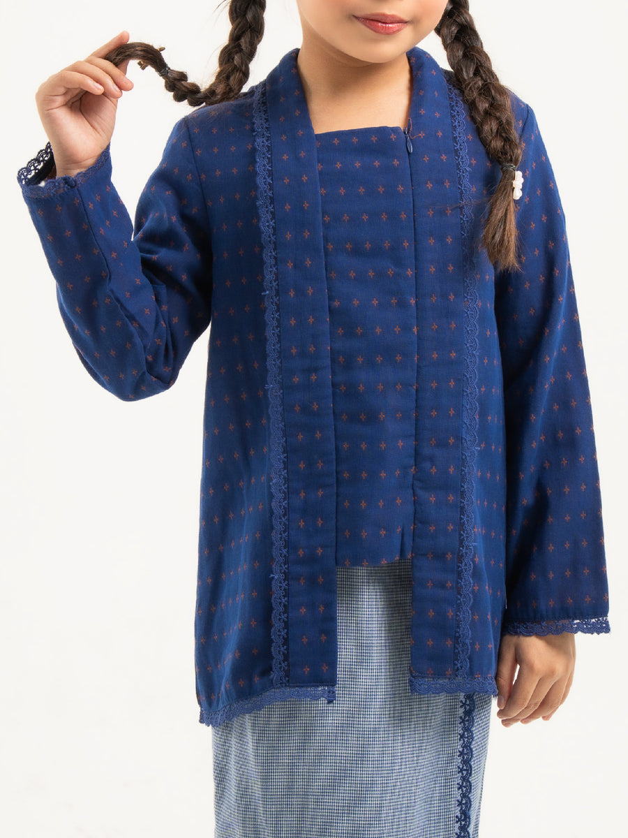 Kebaya Sheyra Kids in Navy Blue