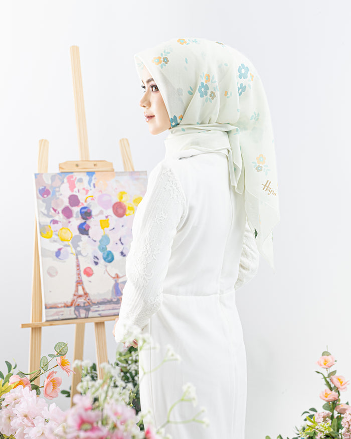 Bawal Salomie Printed in Dusty Yellow