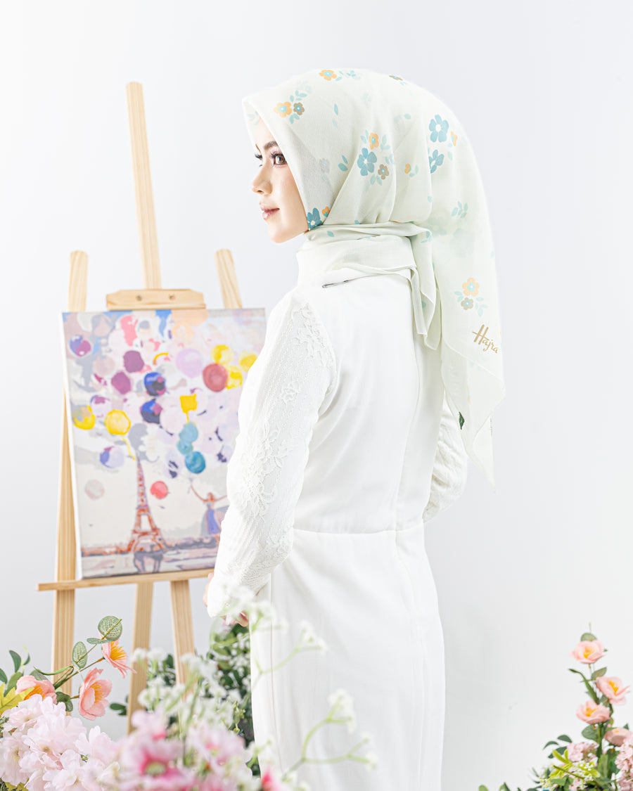 Bawal Salomie Printed in Dusty Yellow